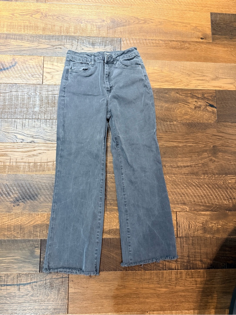 Zenana Wide Leg Jeans in Washed Gray